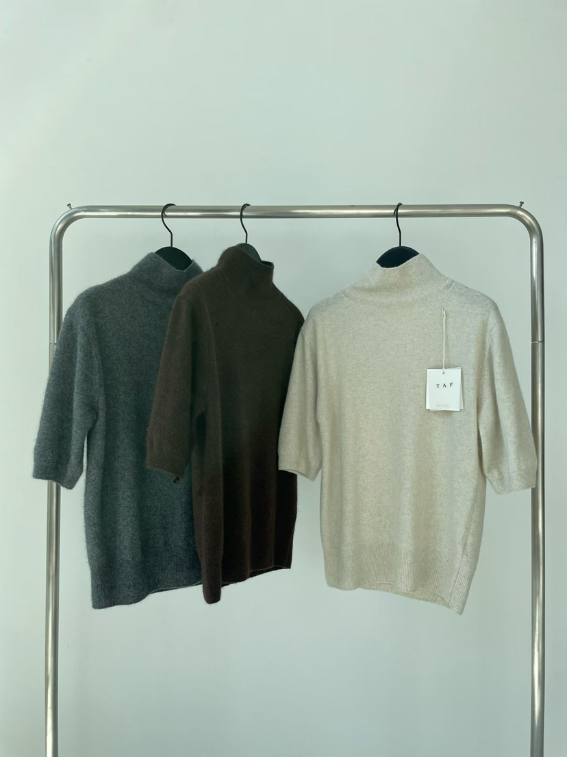 TAF東大門㊣代購女裝新品推薦25秋冬職業熱賣針織衫高領浣熊TAF針織衫