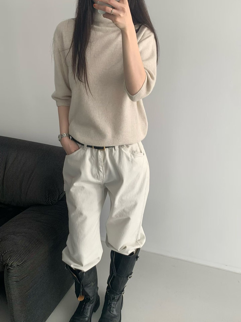 TAF東大門㊣代購女裝新品推薦25秋冬職業熱賣針織衫高領浣熊TAF針織衫