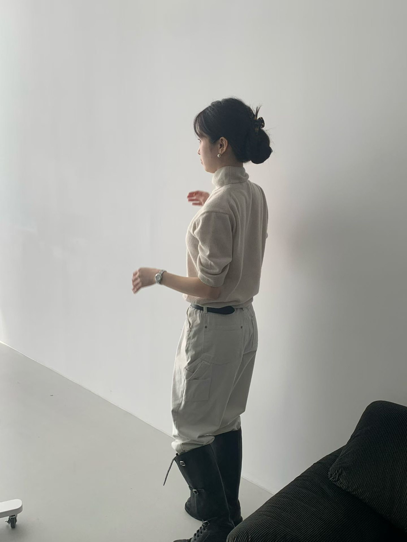 TAF東大門㊣代購女裝新品推薦25秋冬職業熱賣針織衫高領浣熊TAF針織衫