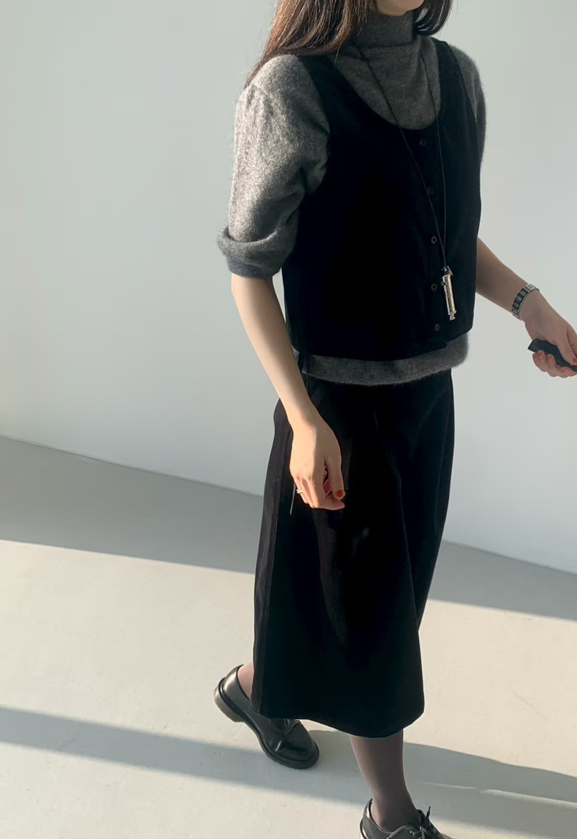 TAF東大門㊣代購女裝新品推薦25秋冬職業熱賣針織衫高領浣熊TAF針織衫