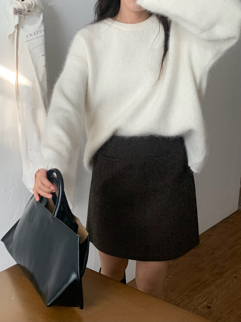 BLEECKER東大門㊣代購女士新款25秋冬推薦時尚針織衫安哥拉BLEECKER針織衫