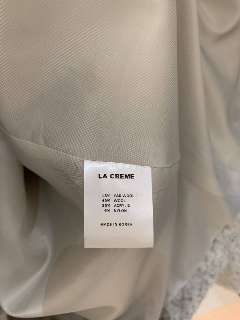 LA CREME東大門㊣代購女士新品人氣時尚熱賣25秋冬中長款大衣LA CREME中長款大衣