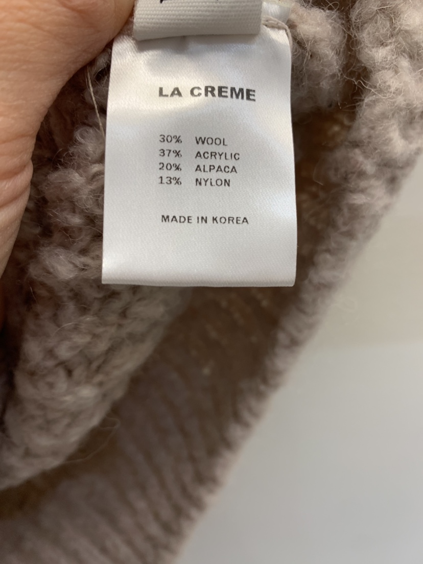 LA CREME東大門㊣代購女裝新品人氣25秋冬熱賣針織衫羊駝毛LA CREME針織衫