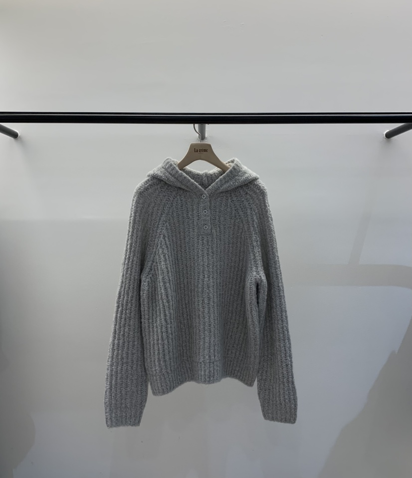 LA CREME東大門㊣代購女裝新品人氣25秋冬熱賣針織衫羊駝毛LA CREME針織衫圖色2