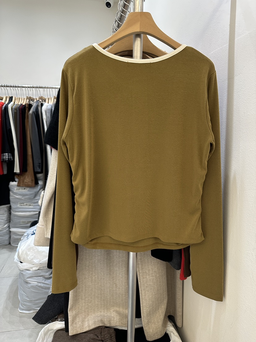 HEIZE韓國代購㊣女裝新款25秋冬人氣熱賣職業推薦休閑長袖T恤HEIZE長袖T恤