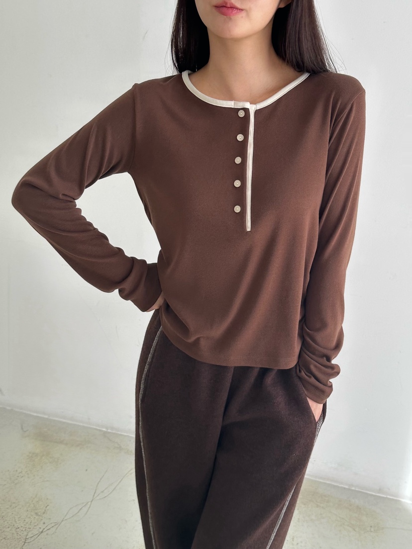 HEIZE韓國代購㊣女裝新款25秋冬人氣熱賣職業推薦休閑長袖T恤HEIZE長袖T恤