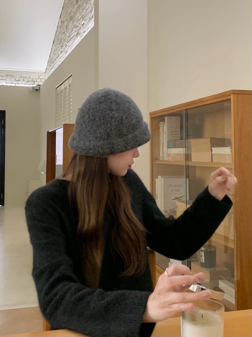 LEGACY東大門㊣代購女裝新品職業25秋冬人氣休閑推薦帽子羊駝LEGACY帽子