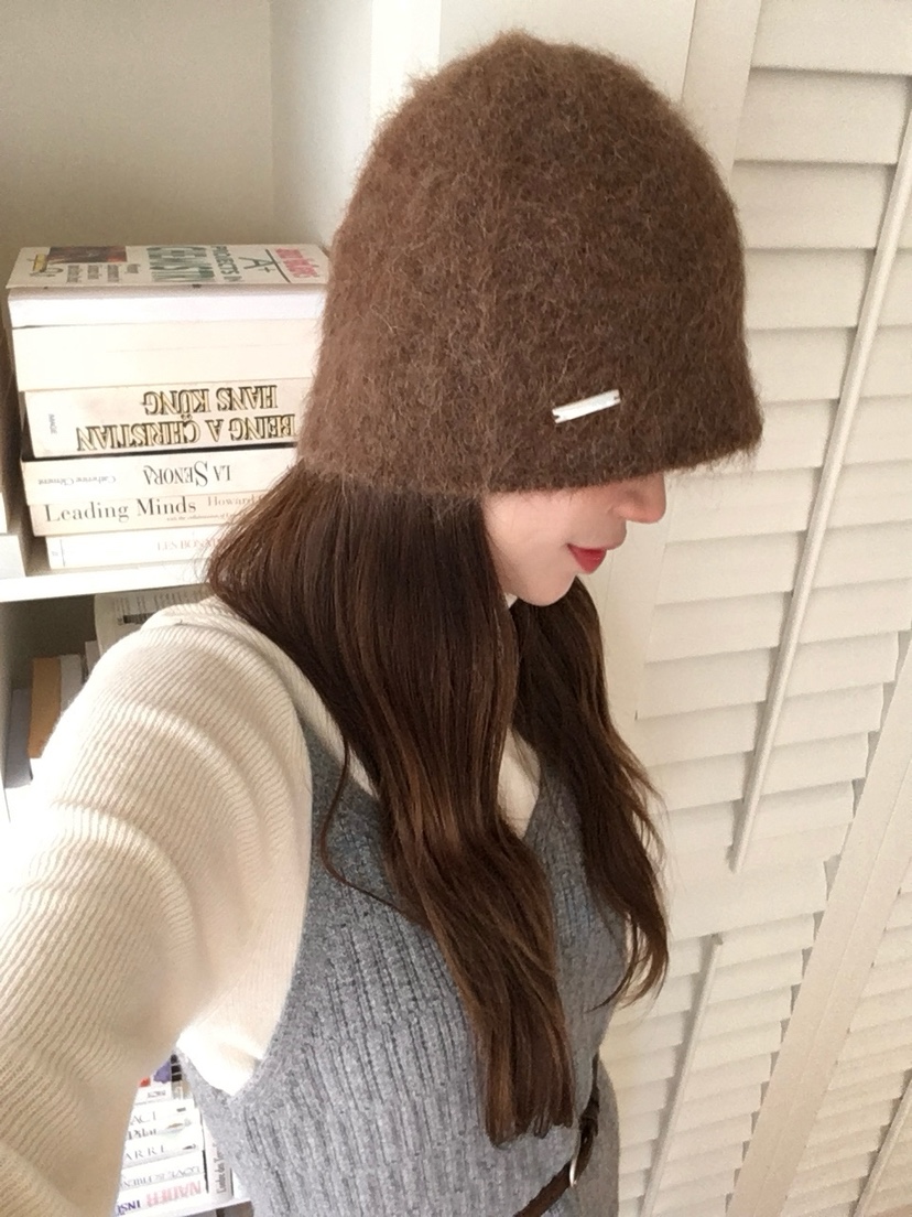 LEGACY東大門㊣代購女裝新品職業25秋冬人氣休閑推薦帽子羊駝LEGACY帽子