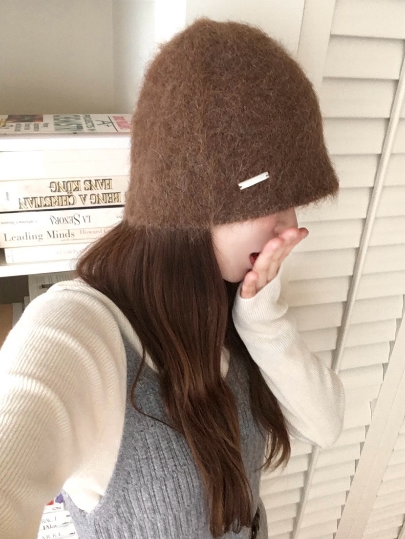 LEGACY東大門㊣代購女裝新品職業25秋冬人氣休閑推薦帽子羊駝LEGACY帽子