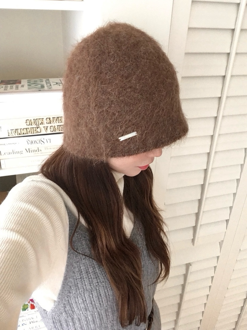 LEGACY東大門㊣代購女裝新品職業25秋冬人氣休閑推薦帽子羊駝LEGACY帽子