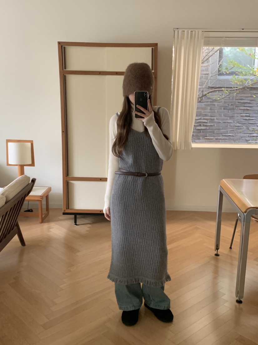 LEGACY韓國代購㊣女士新品推薦職業熱賣人氣休閑連衣裙羊駝LEGACY連衣裙