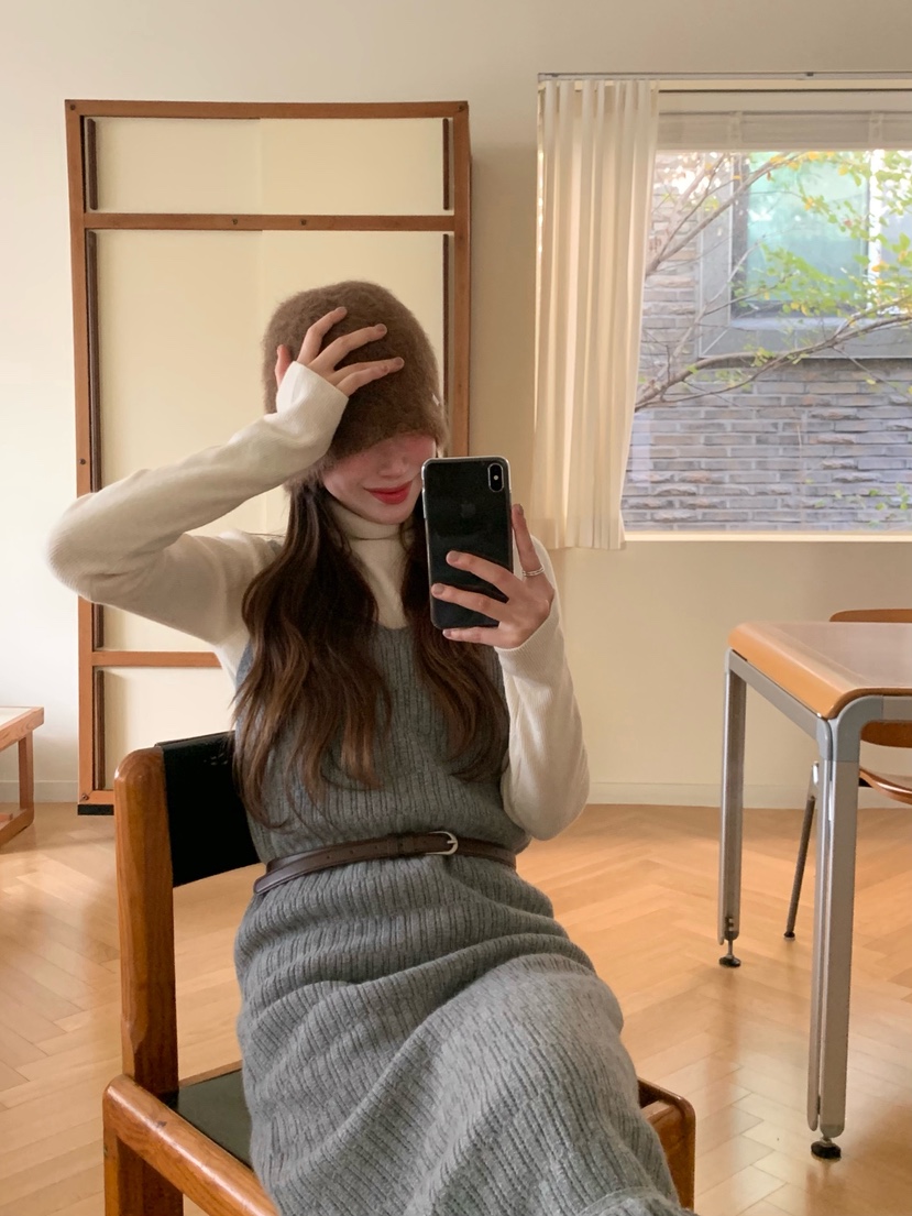 LEGACY韓國代購㊣女士新品推薦職業熱賣人氣休閑連衣裙羊駝LEGACY連衣裙