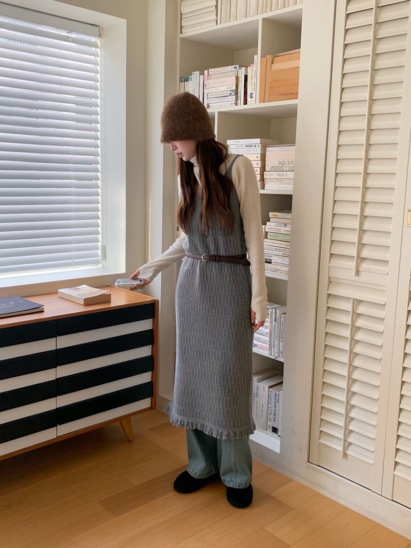 LEGACY韓國代購㊣女士新品推薦職業熱賣人氣休閑連衣裙羊駝LEGACY連衣裙