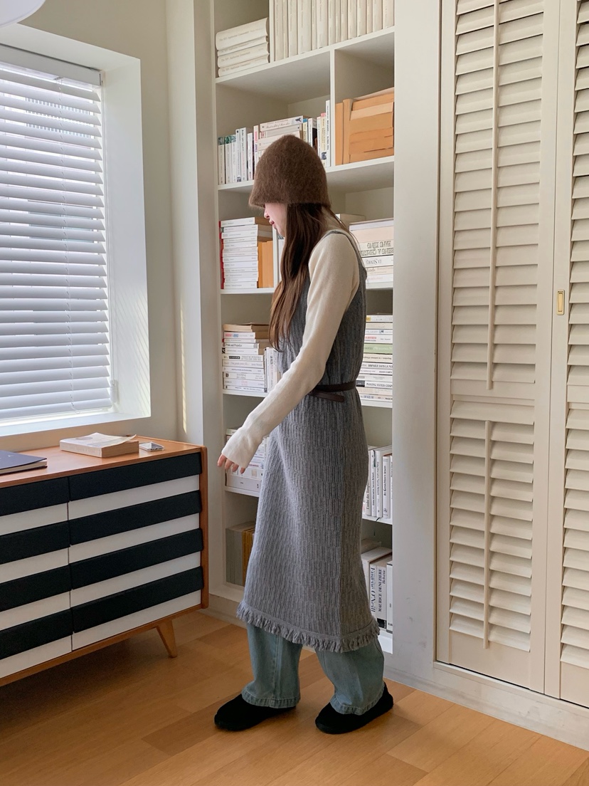 LEGACY韓國代購㊣女士新品推薦職業熱賣人氣休閑連衣裙羊駝LEGACY連衣裙