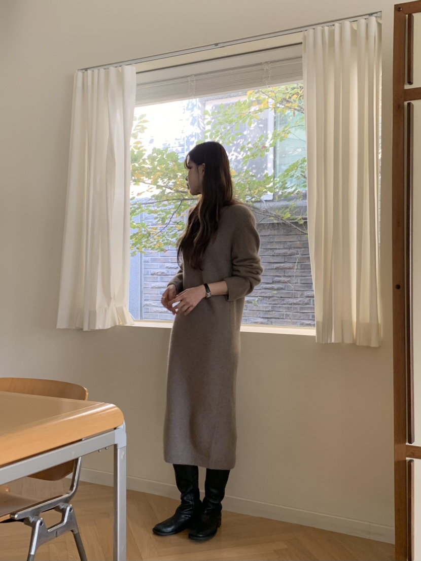 LEGACY韓國代購㊣女裝新款職業熱賣25秋冬人氣推薦連衣裙浣熊LEGACY連衣裙