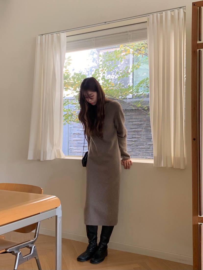 LEGACY韓國代購㊣女裝新款職業熱賣25秋冬人氣推薦連衣裙浣熊LEGACY連衣裙