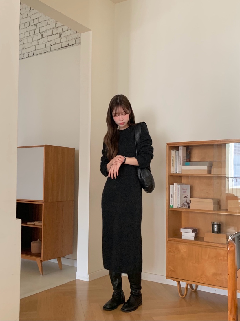 LEGACY韓國代購㊣女裝新款職業熱賣25秋冬人氣推薦連衣裙浣熊LEGACY連衣裙