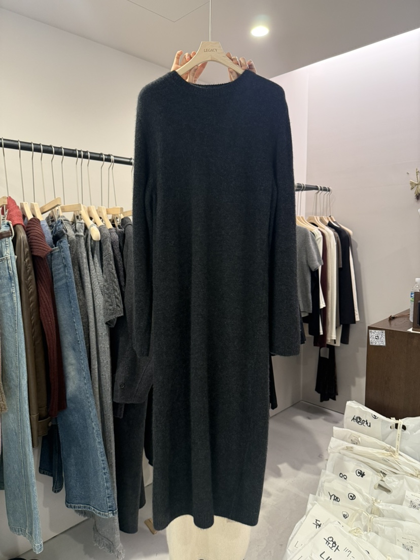 LEGACY韓國代購㊣女裝新款職業熱賣25秋冬人氣推薦連衣裙浣熊LEGACY連衣裙圖色2