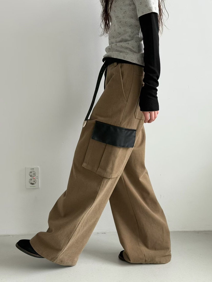 MINIMUZE韓國直郵㊣女士新品25秋冬時尚職業推薦休閑褲皮革MINIMUZE休閑褲