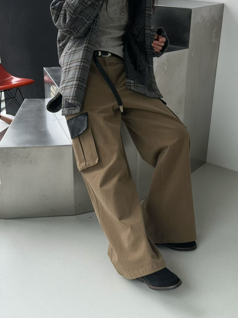 MINIMUZE韓國直郵㊣女士新品25秋冬時尚職業推薦休閑褲皮革MINIMUZE休閑褲