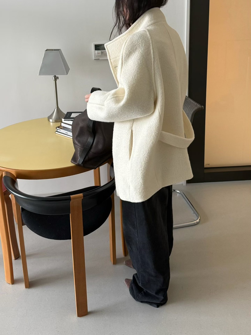 MINIMUZE韓國代購㊣女裝新品熱賣推薦職業中長款大衣雙排扣MINIMUZE中長款大衣