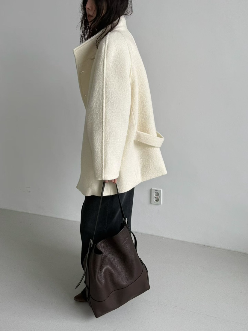 MINIMUZE韓國代購㊣女裝新品熱賣推薦職業中長款大衣雙排扣MINIMUZE中長款大衣