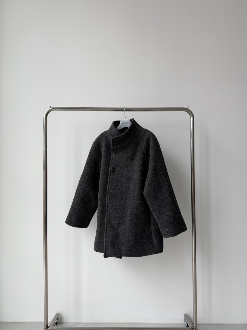 MINIMUZE韓國代購㊣女裝新品熱賣推薦職業中長款大衣雙排扣MINIMUZE中長款大衣圖色2