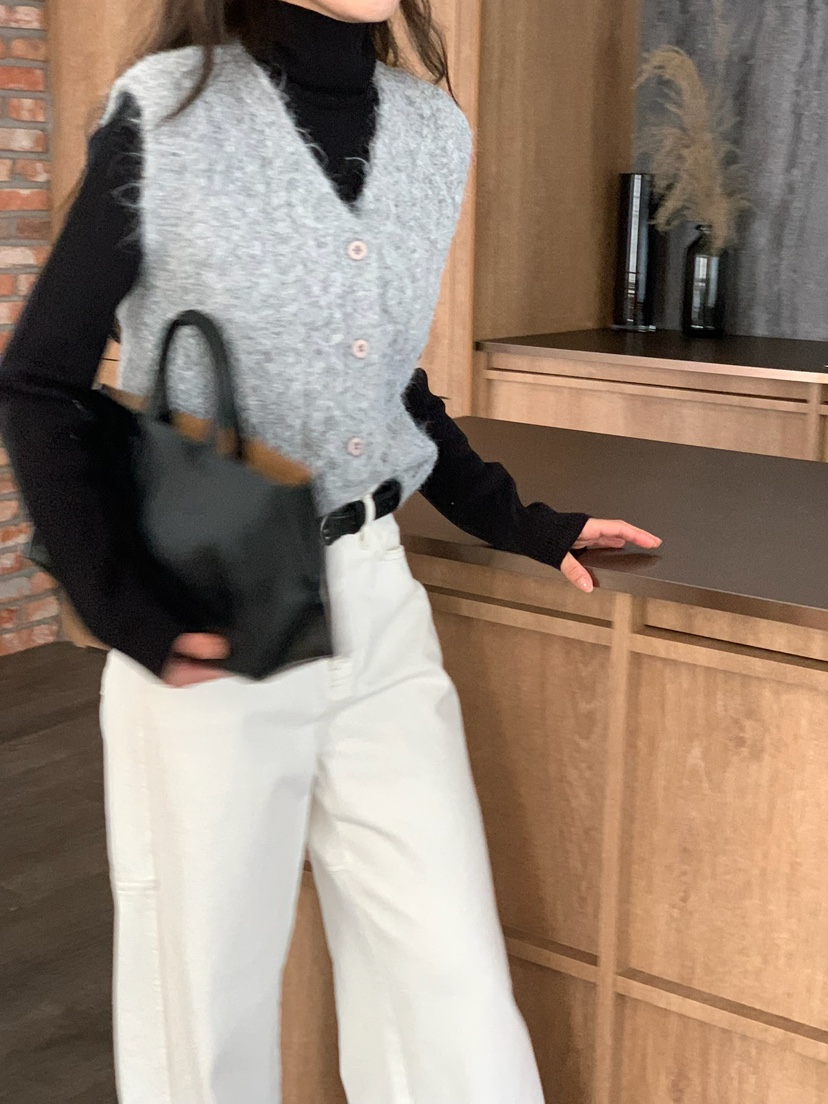 BLEECKER韓國直郵㊣女士新品人氣熱賣休閑25秋冬職業針織衫BLEECKER針織衫