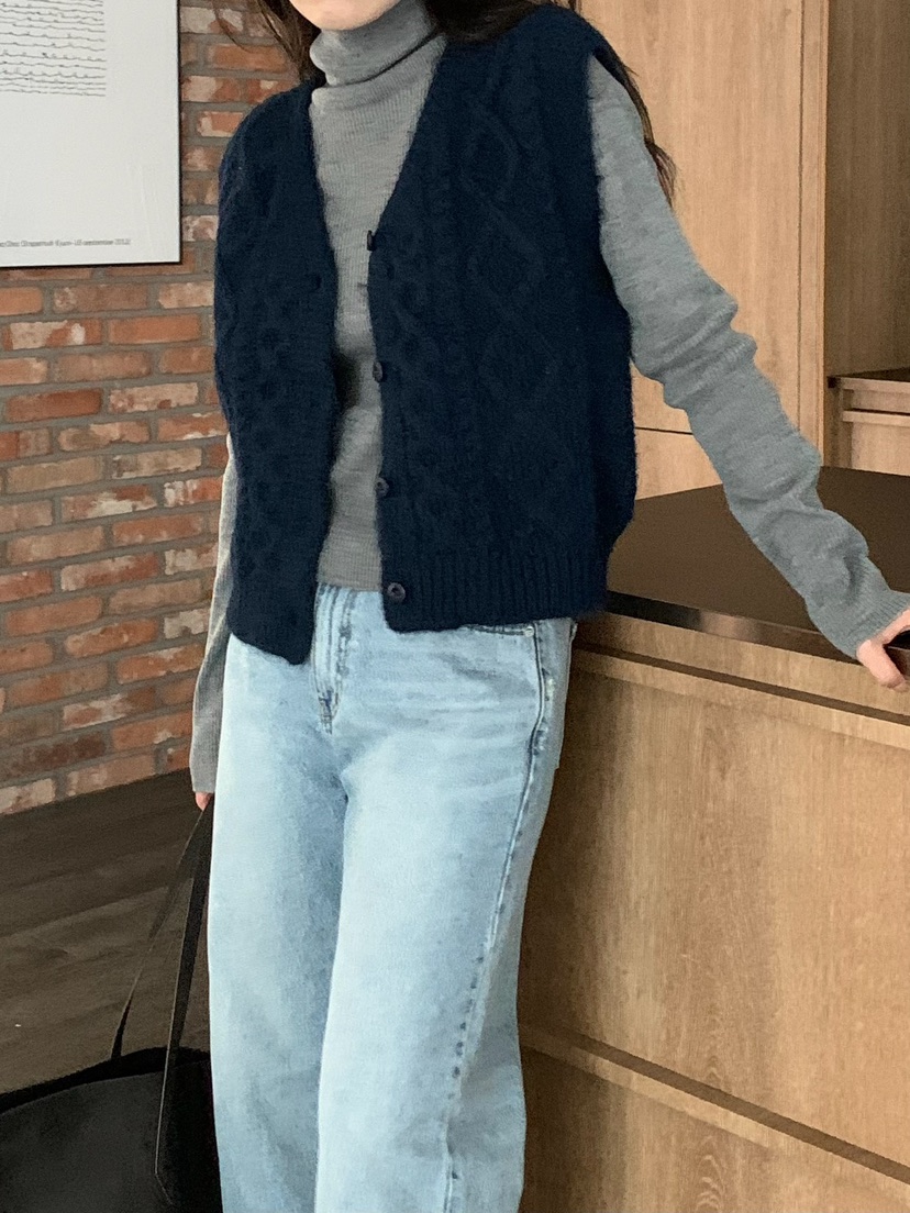 BLEECKER韓國直郵㊣女士新品人氣熱賣休閑25秋冬職業針織衫BLEECKER針織衫