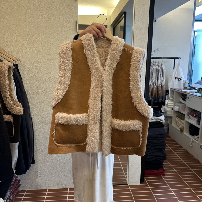 CHOI-L韓國直郵㊣女士新品時尚休閑職業25秋冬人氣馬甲雙面CHOI馬甲圖色1