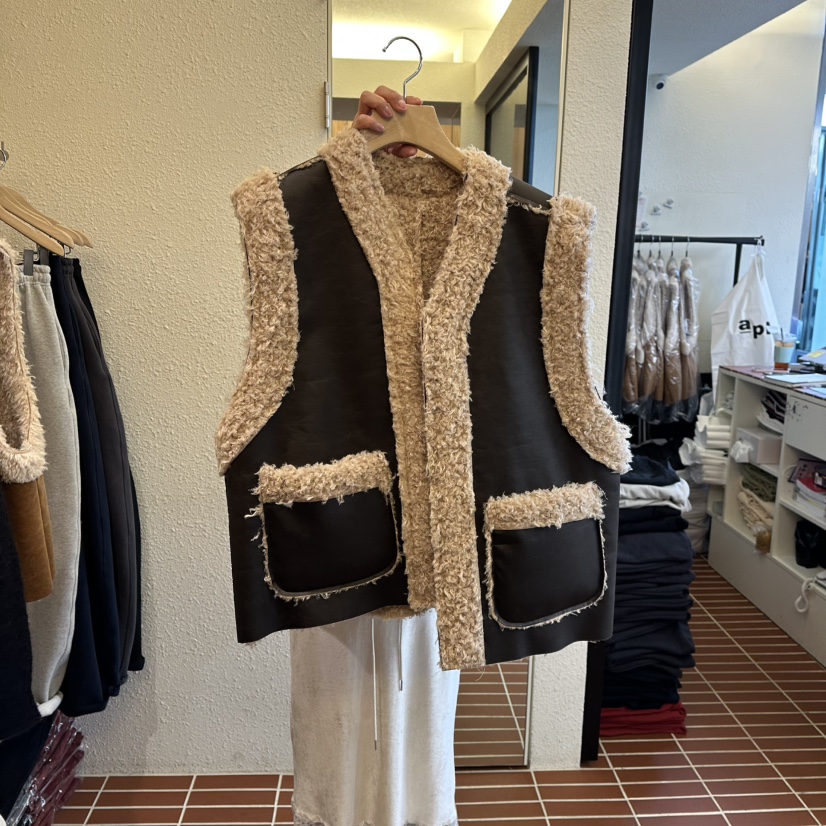 CHOI-L韓國直郵㊣女士新品時尚休閑職業25秋冬人氣馬甲雙面CHOI馬甲圖色2