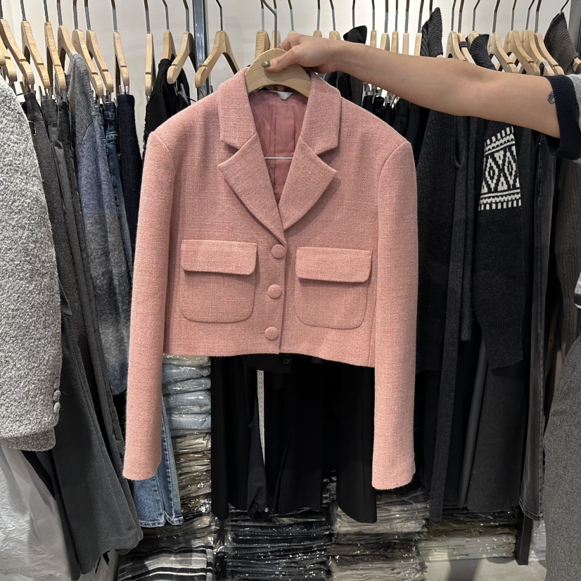 HABLE韓國代購㊣女裝新品人氣時尚推薦職業25秋冬休閑熱賣夾克HABLE夾克圖色2