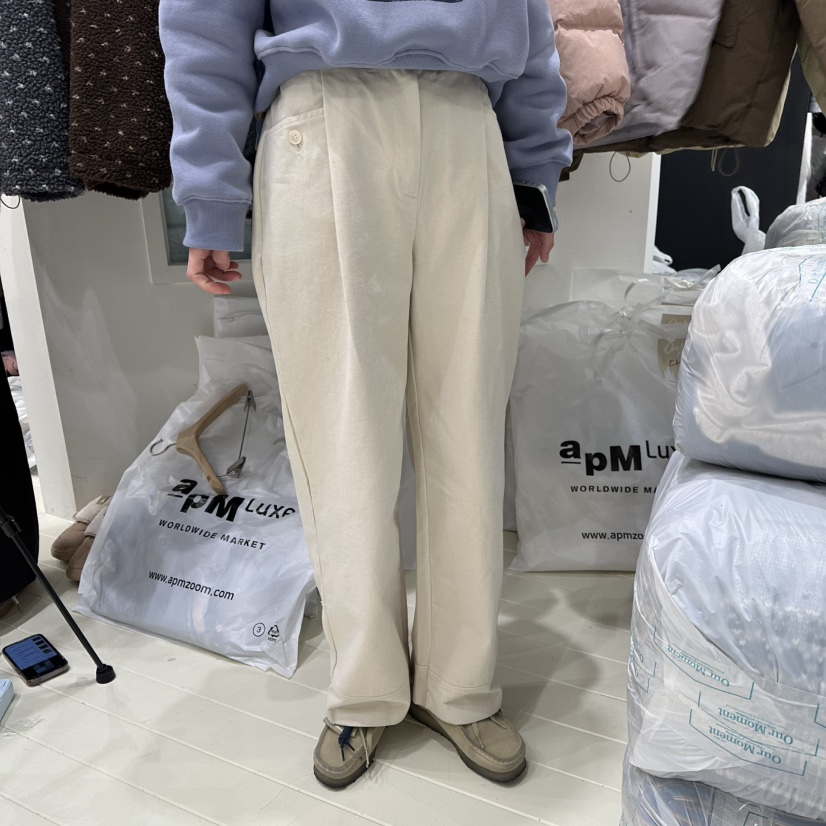 OURMOMENT韓國直郵㊣女裝新品推薦休閑職業25秋冬熱賣休閑褲OURMOMENT休閑褲圖色1