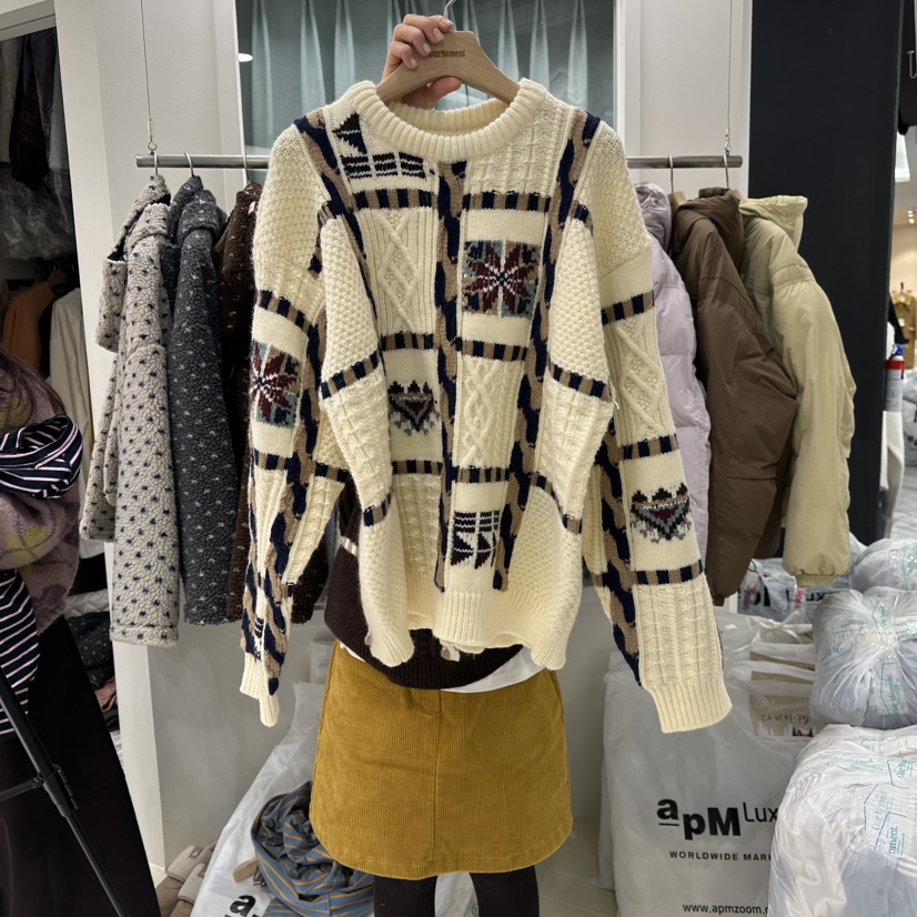 OURMOMENT東大門㊣實拍女士新品時尚人氣休閑推薦職業針織衫OURMOMENT針織衫圖色1