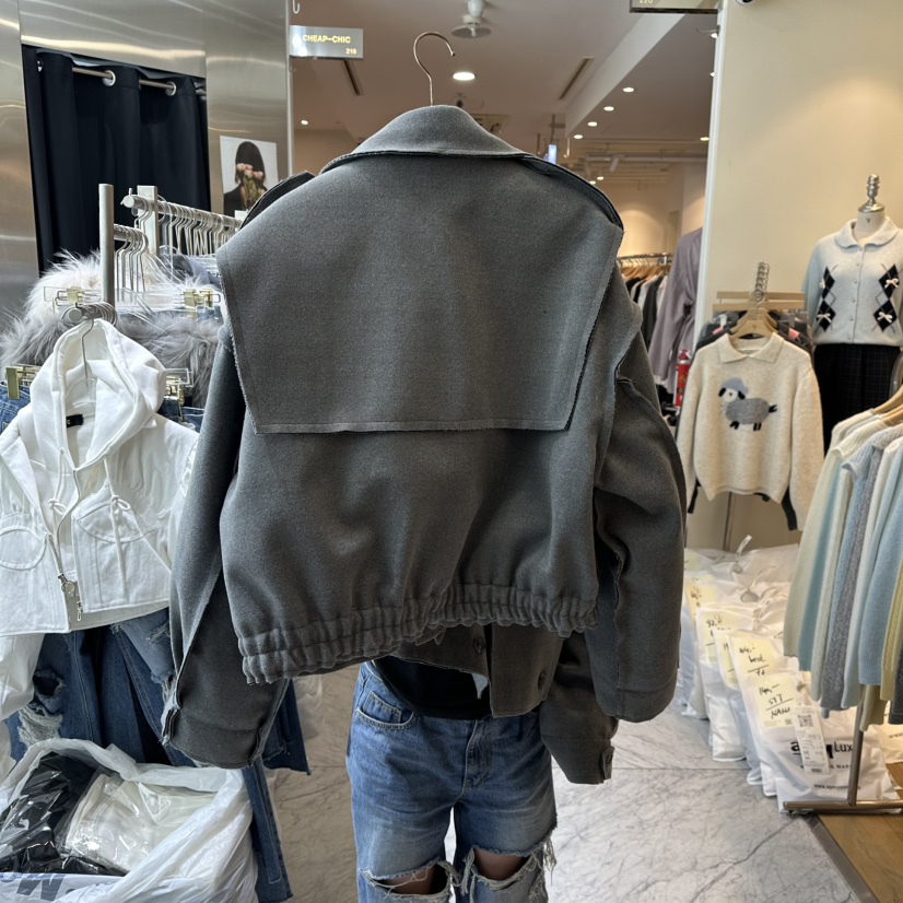 CHEAP-CHIC東大門㊣代購女士新品休閑人氣職業25秋冬夾克加絨棉CHEAP-CHIC/CHARLES THE SECOND夾克