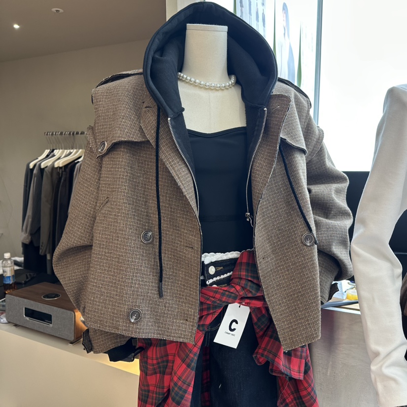 CHEAP-CHIC東大門㊣代購女士新品休閑人氣職業25秋冬夾克加絨棉CHEAP-CHIC/CHARLES THE SECOND夾克圖色1