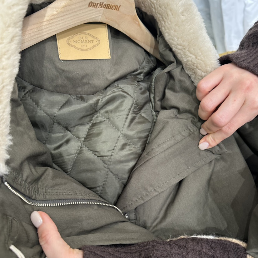 OURMOMENT東大門㊣實拍女士新款職業時尚休閑25秋冬長款棉服OURMOMENT長款棉服