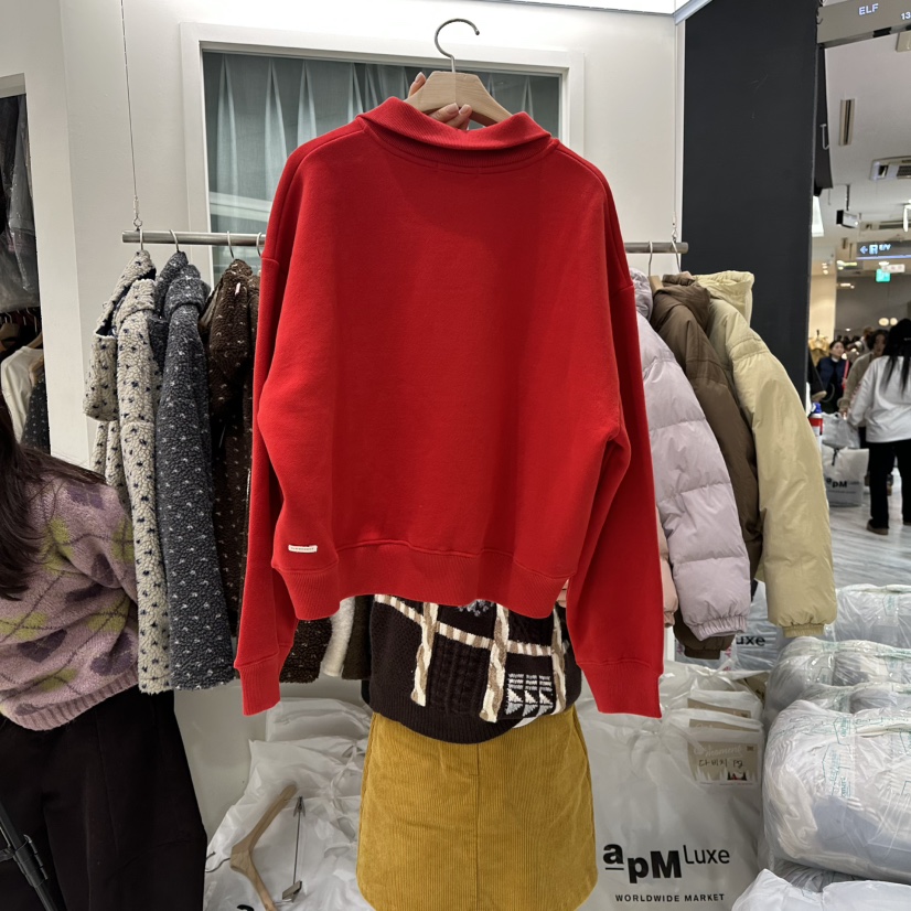 OURMOMENT東大門㊣代購女裝新款熱賣職業人氣時尚衛衣加絨拉鏈OURMOMENT衛衣