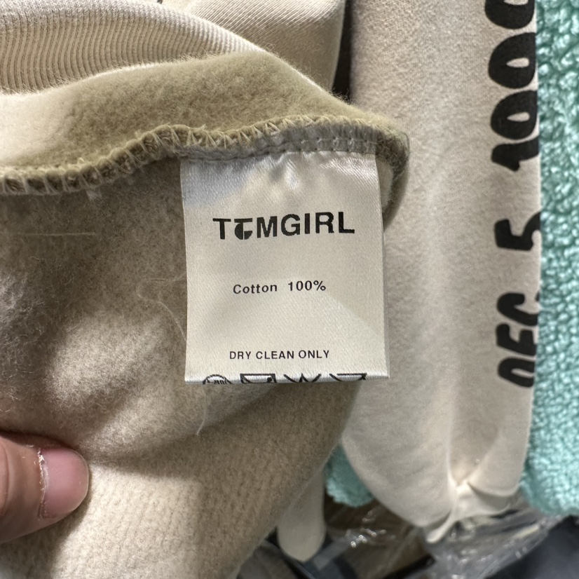 TOMGIRL東大門㊣直郵女裝新款25秋冬推薦職業時尚人氣衛衣抓絨TOMGIRL衛衣