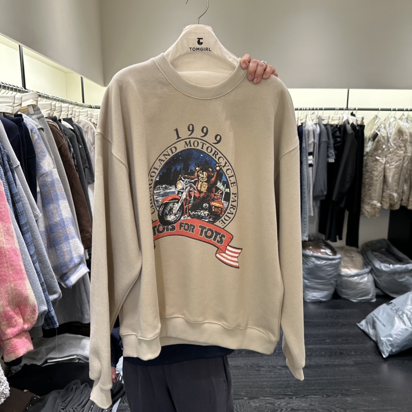 TOMGIRL東大門㊣直郵女裝新款25秋冬推薦職業時尚人氣衛衣抓絨TOMGIRL衛衣圖色1