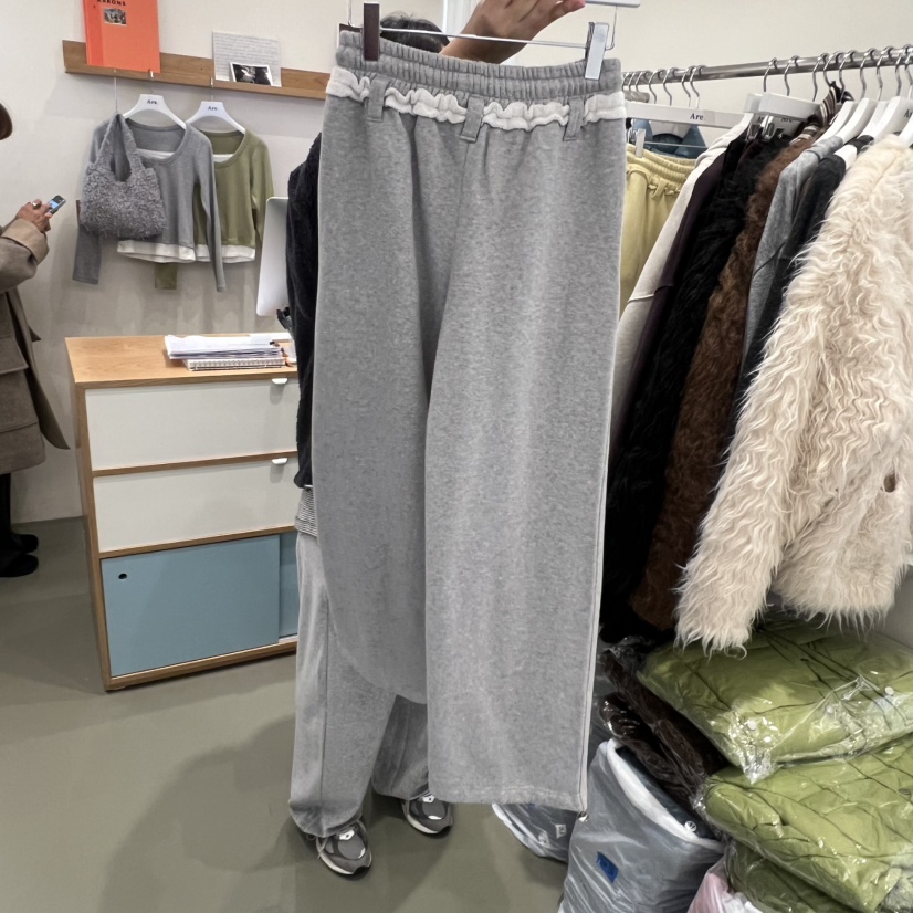 ARE東大門㊣代購女裝新品休閑熱賣推薦職業時尚休閑褲加絨腰帶ARE YOU/ARE休閑褲