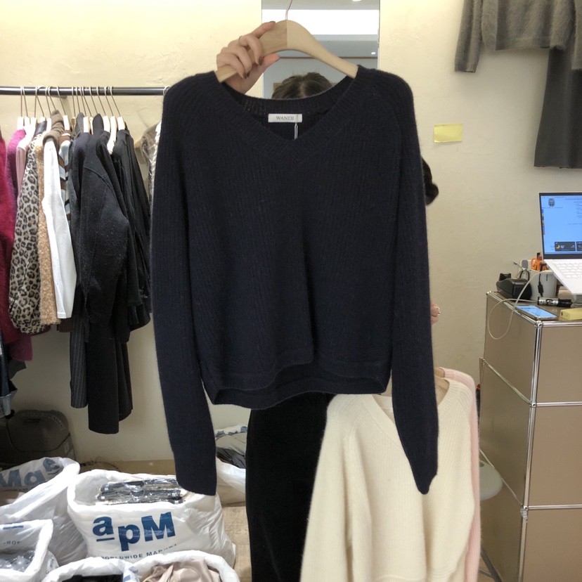 W AND J韓國直郵㊣女裝新品推薦熱賣25秋冬人氣針織衫浣熊W AND J針織衫圖色4