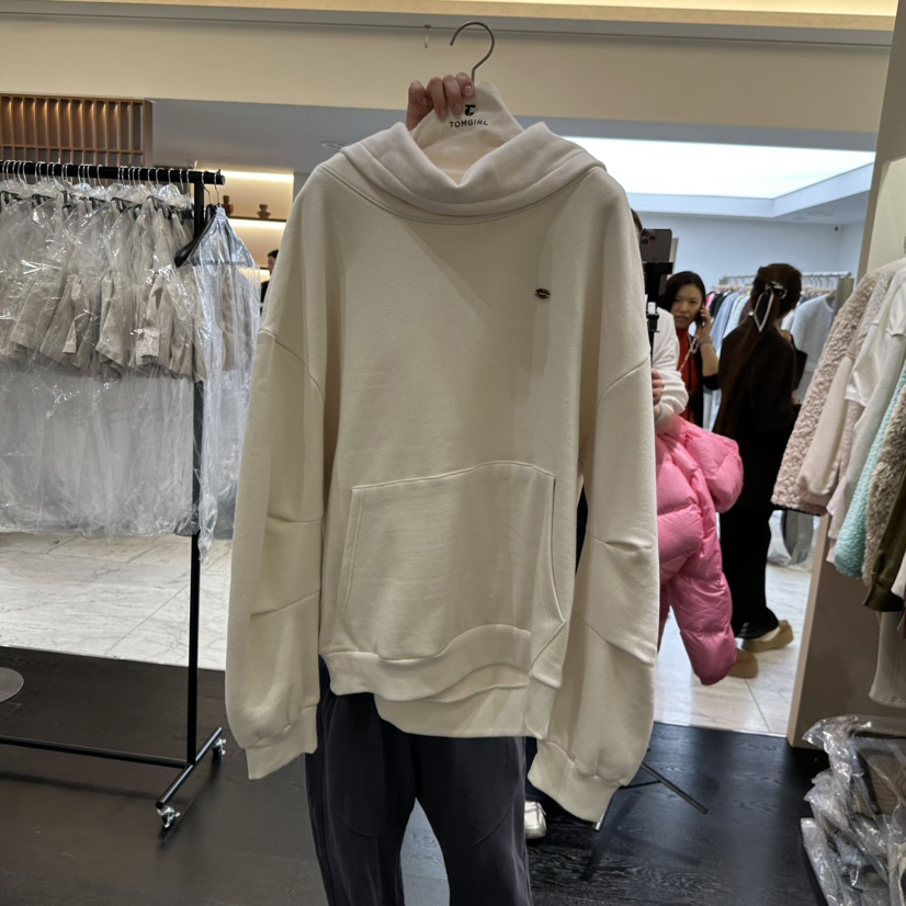 TOMGIRL東大門㊣代購女士新款休閑25秋冬熱賣人氣衛衣披肩連帽TOMGIRL衛衣圖色2