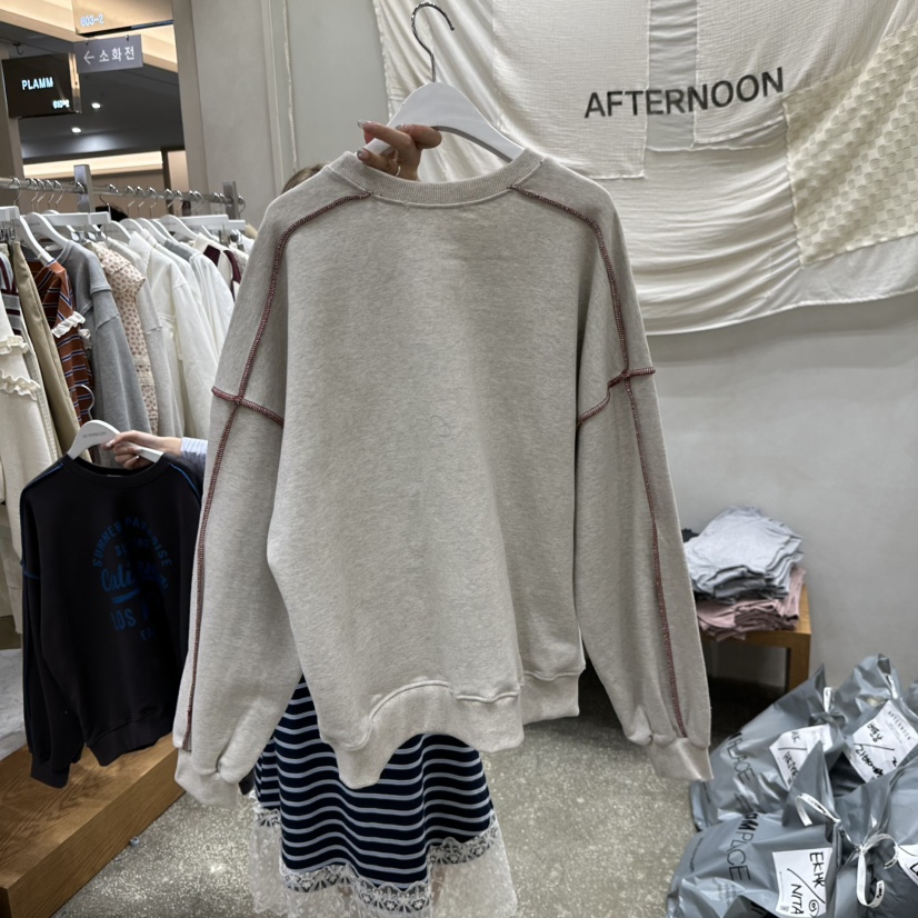 AFTERNOON韓國直郵㊣女裝新品職業人氣休閑推薦熱賣25秋冬衛衣AFTERNOON衛衣