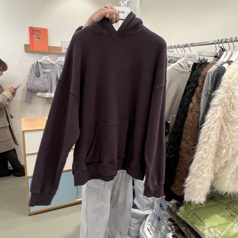 ARE東大門㊣直郵女士新款25秋冬休閑推薦職業熱賣衛衣連帽衫ARE YOU/ARE衛衣圖色1