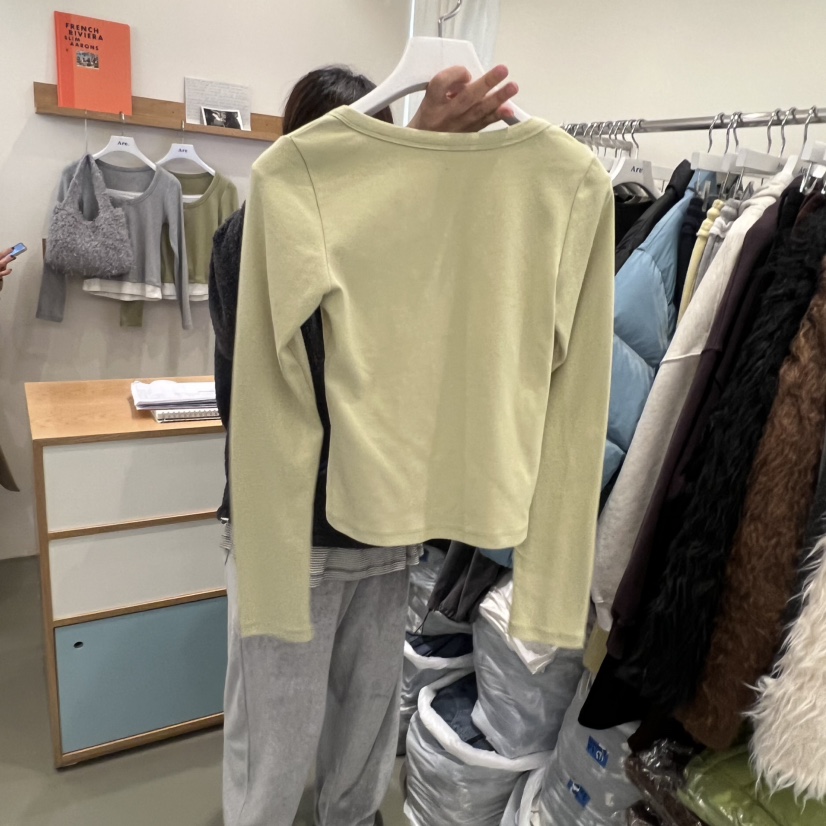 ARE韓國直郵㊣女士新品休閑職業熱賣時尚人氣25秋冬長袖T恤ARE YOU/ARE長袖T恤