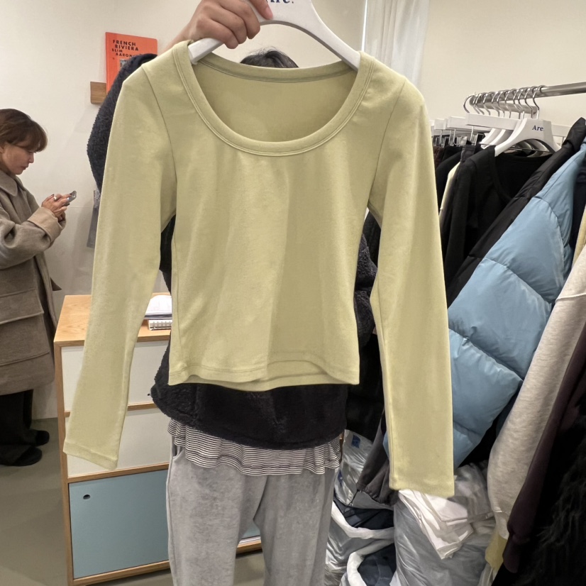 ARE韓國直郵㊣女士新品休閑職業熱賣時尚人氣25秋冬長袖T恤ARE YOU/ARE長袖T恤圖色1