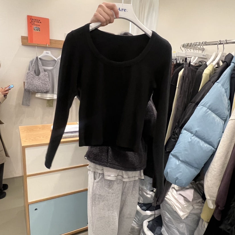 ARE韓國直郵㊣女士新品休閑職業熱賣時尚人氣25秋冬長袖T恤ARE YOU/ARE長袖T恤圖色3