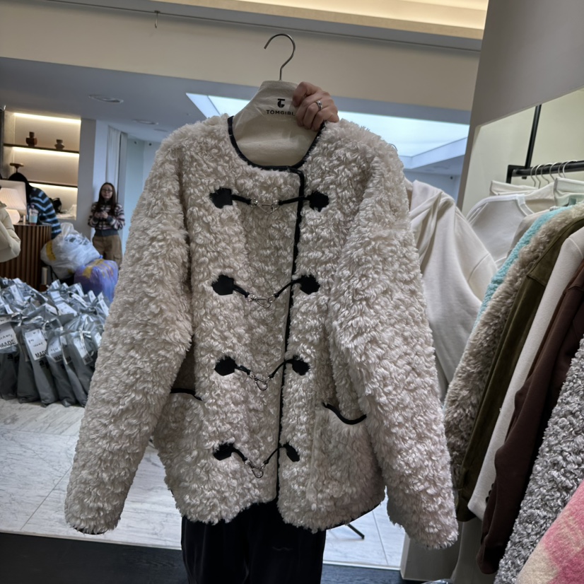 TOMGIRL東大門㊣實拍女裝新款休閑人氣推薦職業短款大衣羊毛TOMGIRL短款大衣圖色1