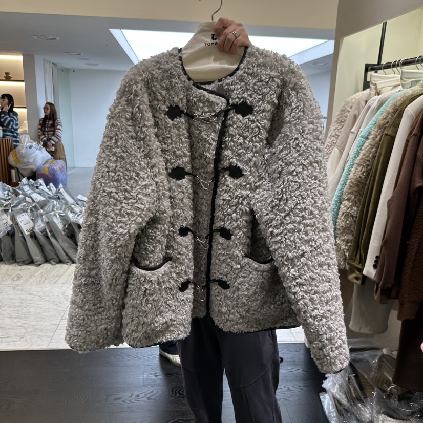 TOMGIRL東大門㊣實拍女裝新款休閑人氣推薦職業短款大衣羊毛TOMGIRL短款大衣圖色2